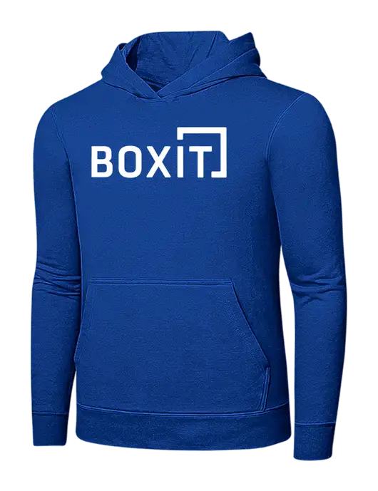True Royal 7.8 oz Ring Spun Hooded Sweatshirt w/BoxIt logo