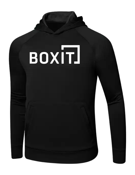 Tech Black Fleece Hooded Sweatshirt w/BoxIt logo