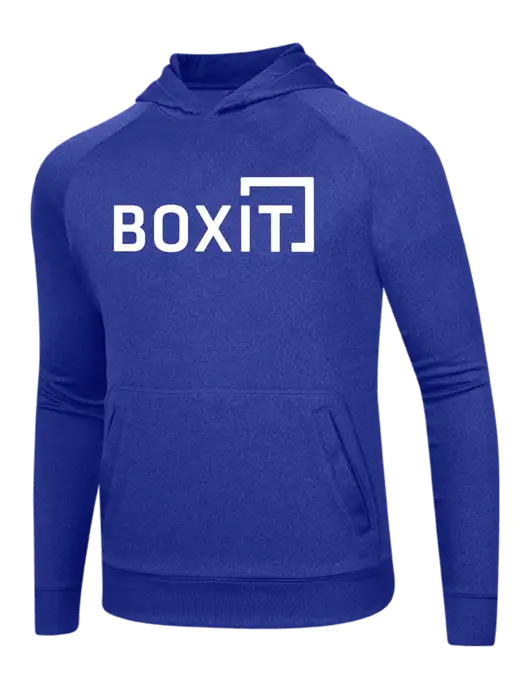 Tech True Royal Fleece Hooded Sweatshirt w/BoxIt logo