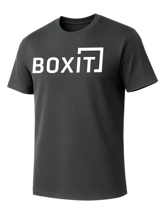 Allmade Charcoal Grey Organic Cotton Tee w/BoxIt logo