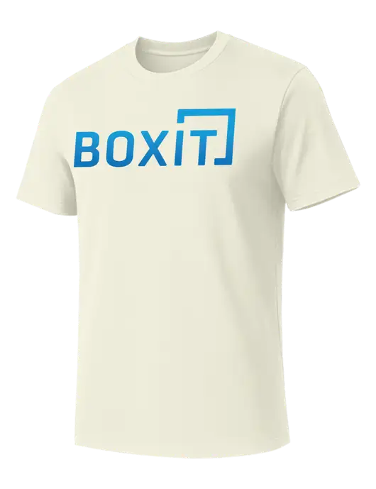 Allmade White Sand Organic Cotton Tee w/BoxIt logo
