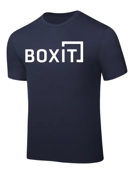 Navy PosiCharge Competitor Tee w/BoxIt logo