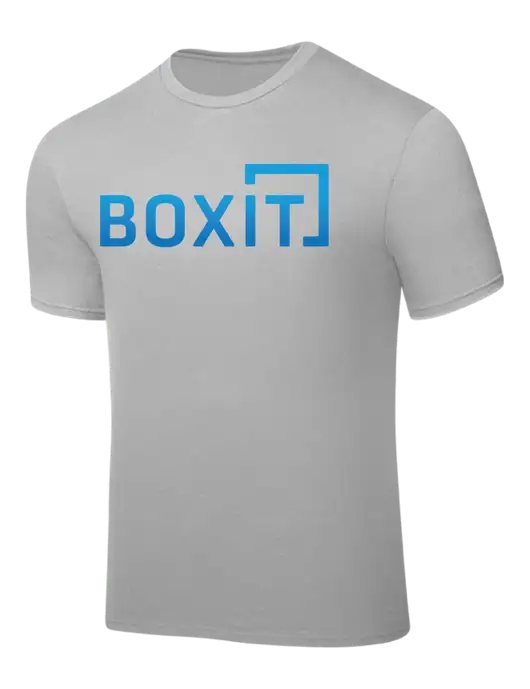 Silver PosiCharge Competitor Tee w/BoxIt logo
