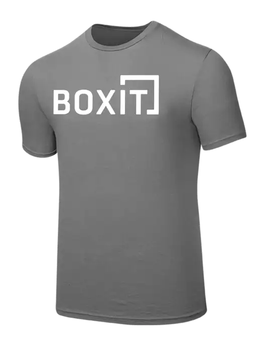Seriously Soft Medium Grey T-Shirt w/BoxIt logo
