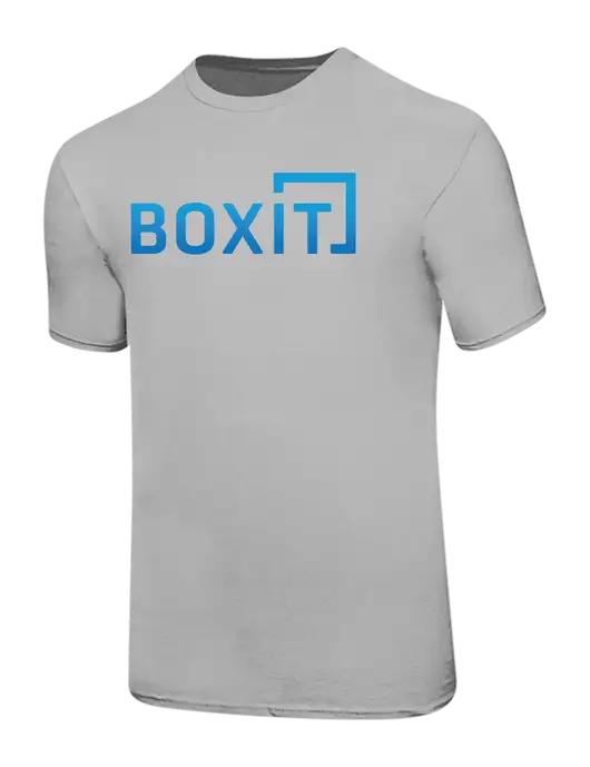Ring Spun Silver 4.5 oz T-Shirt w/BoxIt logo