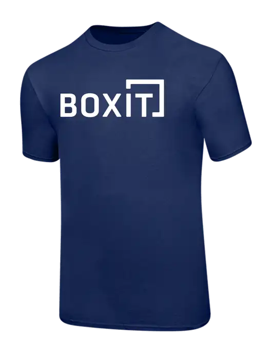 Ring Spun Navy 4.5 oz T-Shirt w/BoxIt logo