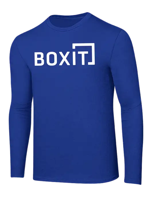 Ring Spun True Royal 4.5 oz Long Sleeve T-Shirt w/BoxIt logo