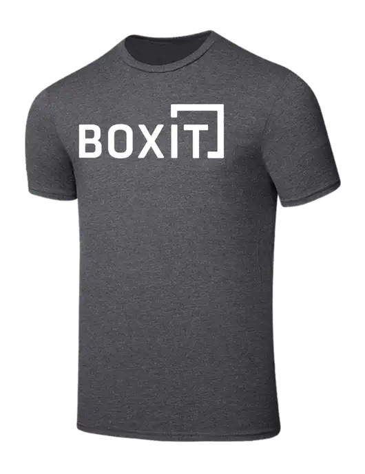 Seriously Soft Heathered Charcoal T-Shirt w/BoxIt logo