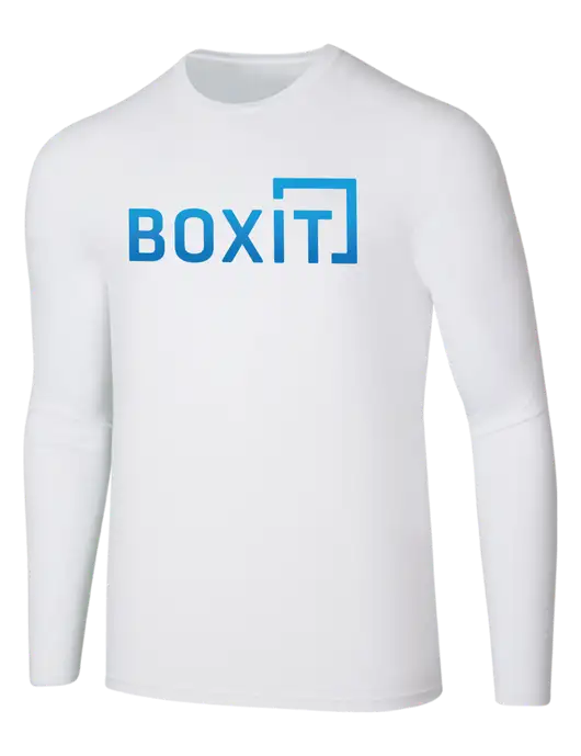 Seriously Soft White Long Sleeve T-Shirt w/BoxIt logo