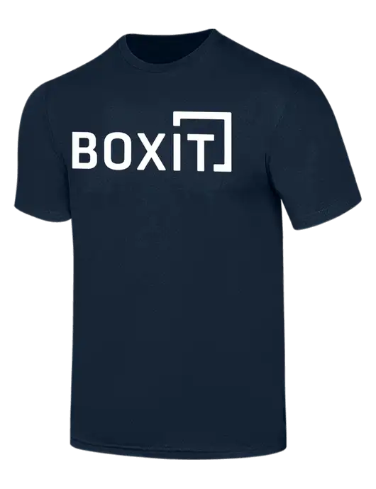 Simply Soft Navy 4.5oz  Poly/Combed Ring Spun Cotton T-Shirt w/BoxIt logo