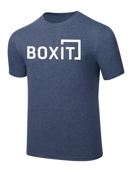 Simply Soft Navy Frost 4.5oz  Poly/Combed Ring Spun Cotton T-Shirt w/BoxIt logo