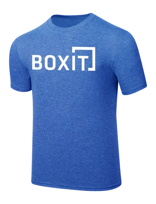 Simply Soft Royal Frost 4.5oz  Poly/Combed Ring Spun Cotton T-Shirt w/BoxIt logo