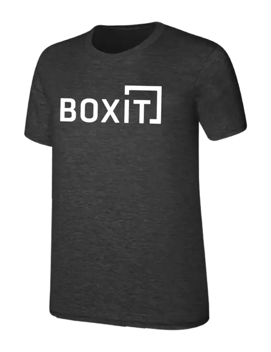 Womens Ring Spun Dark Heather Grey 4.5 oz T-Shirt w/BoxIt logo