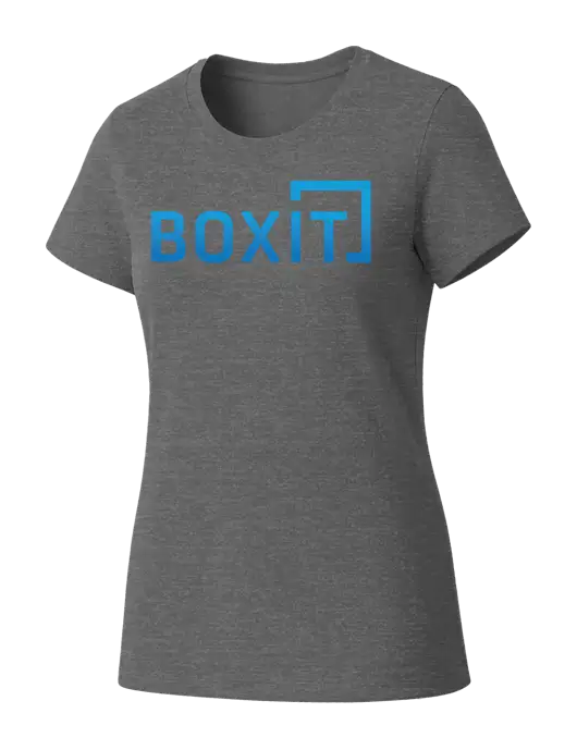Womens Seriously Soft Grey Frost T-Shirt w/BoxIt logo