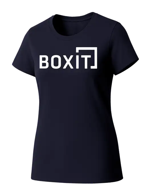 Womens Seriously Soft New Navy T-Shirt w/BoxIt logo