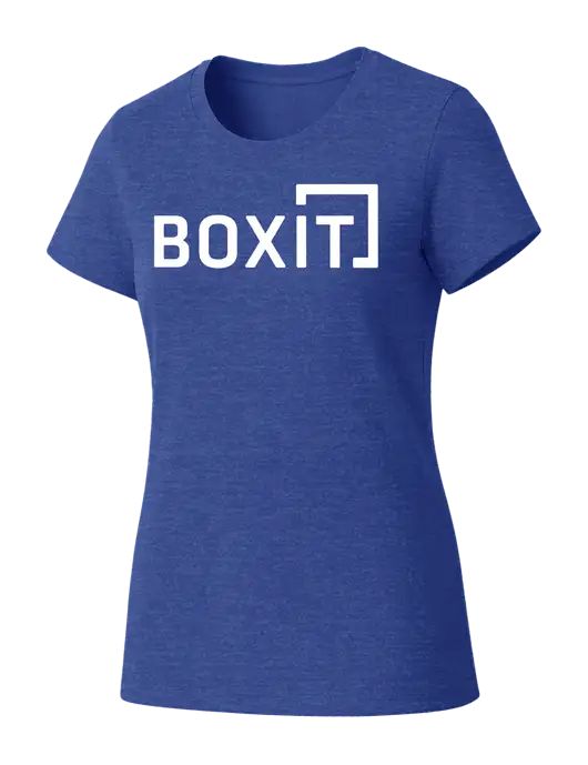 Womens Seriously Soft Royal Frost T-Shirt w/BoxIt logo
