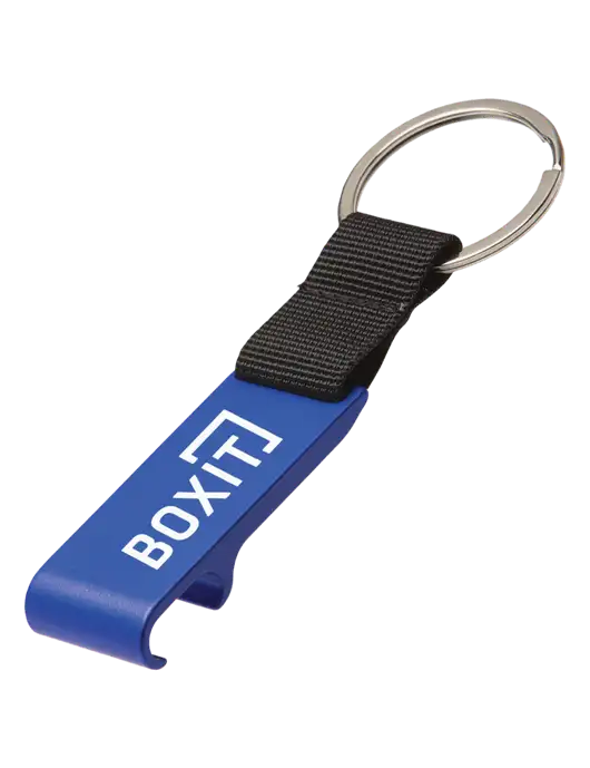 Blue Bottle Opener & Key Ring w/BoxIt logo