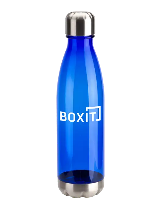 Bayside Tritan Blue 25 oz Bottle with Stainless Base and Cap w/BoxIt logo