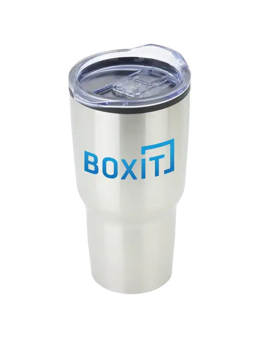 Odyssey Silver 30 oz Travel Tumbler w/BoxIt logo