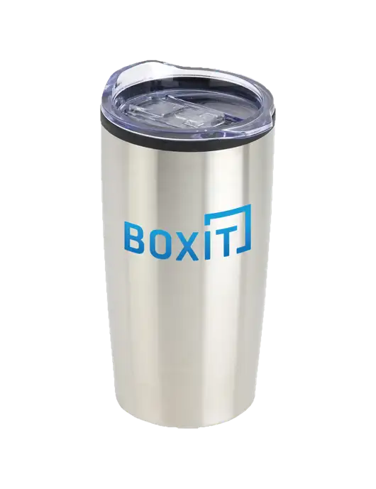Olympus Silver 20 oz Tumbler w/BoxIt logo