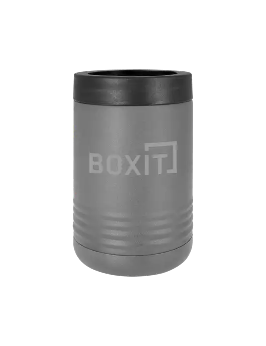 Polar Camel 12 oz Powder Coated Grey Vacuum Insulated Beverage Holder w/BoxIt logo