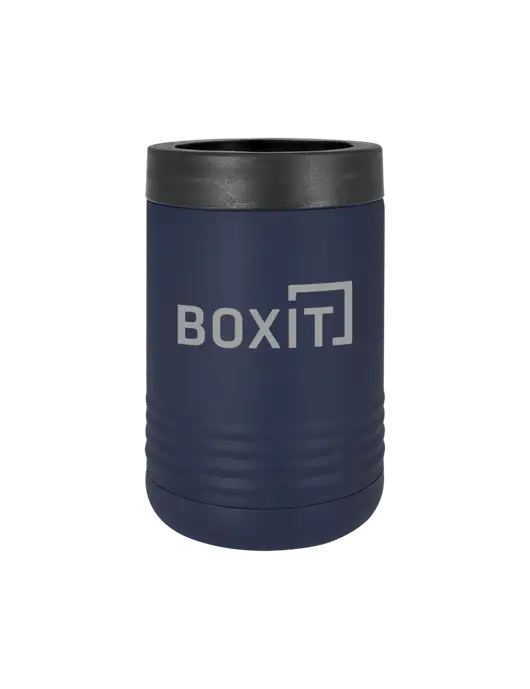 Polar Camel 12 oz Powder Coated Navy Vacuum Insulated Beverage Holder w/BoxIt logo