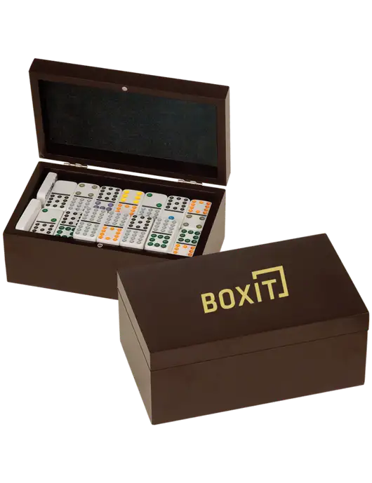 Rosewood Double Twelves 91 Piece Dominos Set w/BoxIt logo