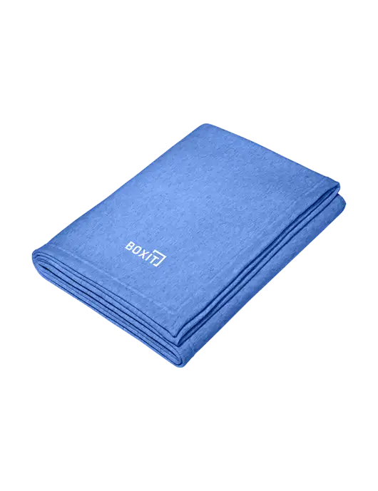 Core Heather Royal Fleece Sweatshirt Blanket w/BoxIt logo