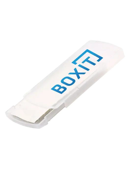 Slide Right Clear Bandage Dispenser w/BoxIt logo
