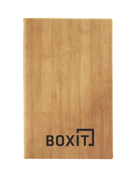 Bamboo Leatherette 5.25 x 8.25 Journal w/BoxIt logo