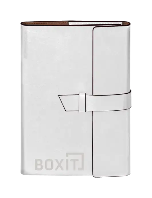 Fabrizio White 6.875 x 9.56 Portfolio w/BoxIt logo