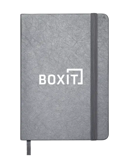 Granite Dark Grey Hardcover Journal, 5.62 X  8.37 w/BoxIt logo