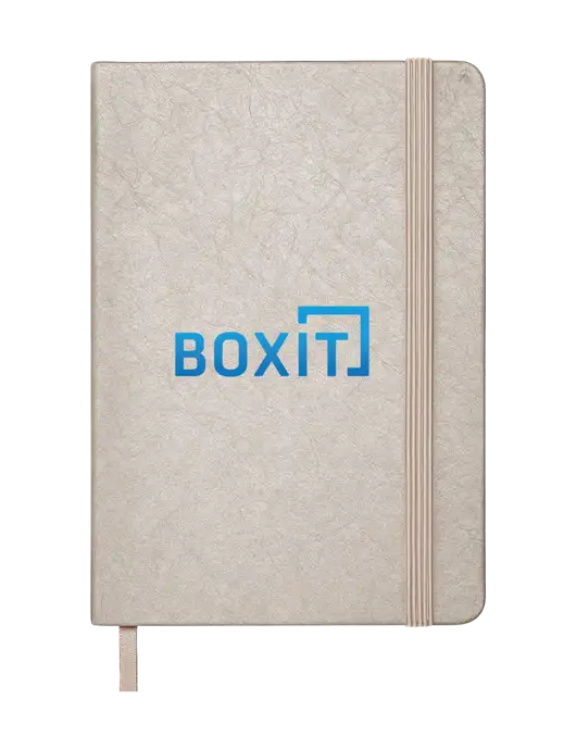 Granite Light Grey Hardcover Journal, 5.62 X  8.37 w/BoxIt logo