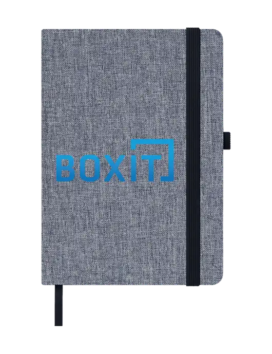Twill Grey Heathered 5 x 7 Journal w/BoxIt logo