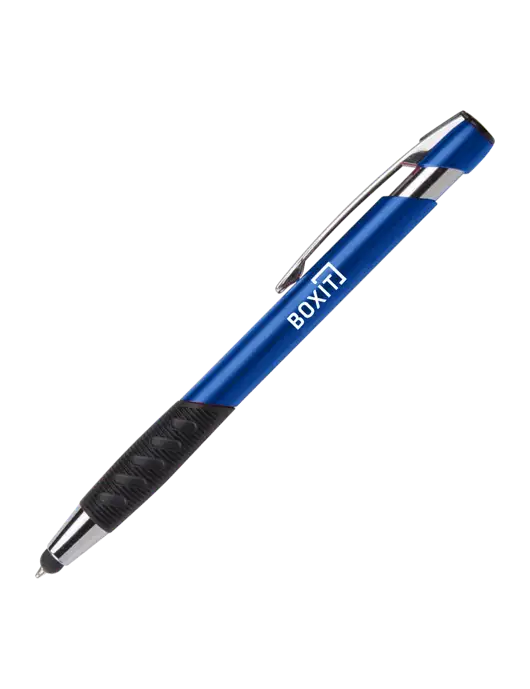 Alize Blue Stylus Black Ink Pen w/BoxIt logo