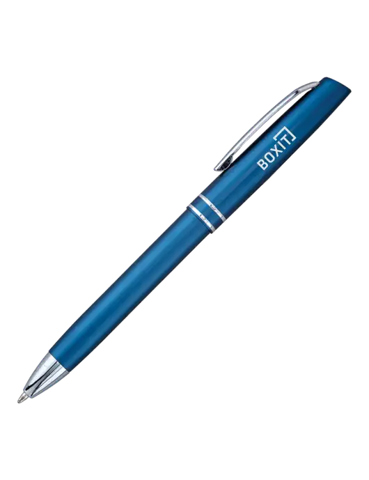 Blue Anguilla Black Ink Pen w/BoxIt logo