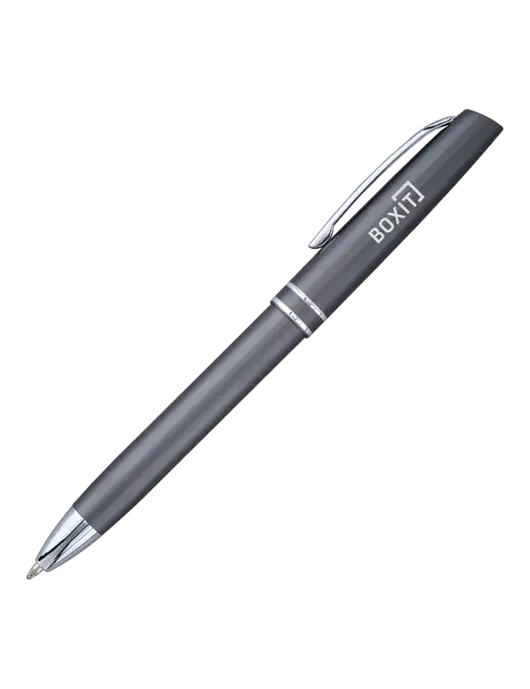 Gunmetal Anguilla Black Ink Pen w/BoxIt logo