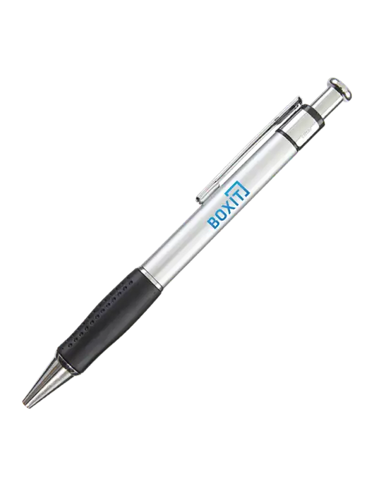 Malta Silver Pen - Black Ink w/BoxIt logo