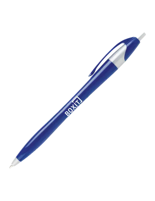 Novella Navy/Silver Corporate Pen- Blue Ink w/BoxIt logo