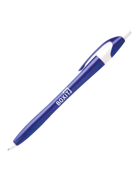 Novella Royal/White Executive Pen - Blue Ink w/BoxIt logo