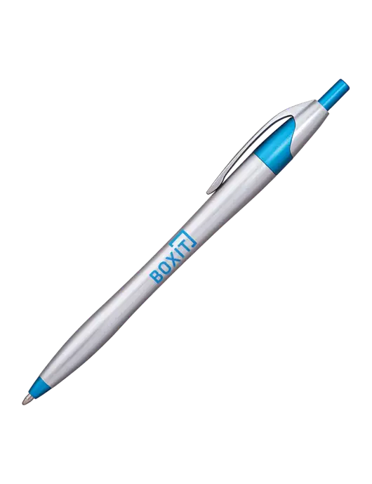 Novella Sapphire/Chrome Bright Pen - Blue Ink w/BoxIt logo