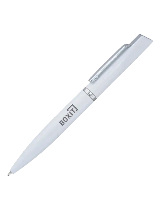 Santos White Pen - Black Ink w/BoxIt logo