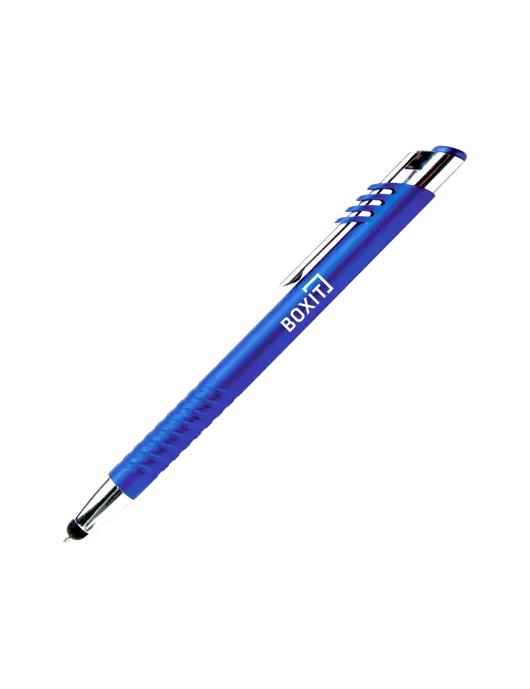 Schirhart Blue Stylus Pen - Blue Ink w/BoxIt logo