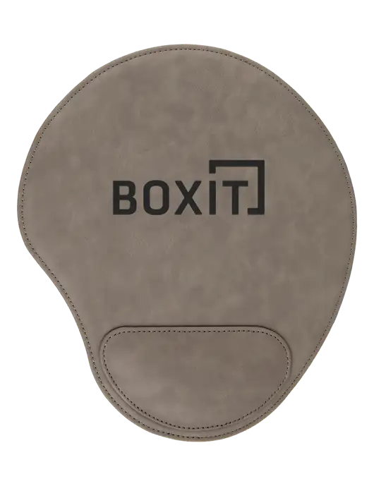 Gray Leatherette Mouse Pad w/BoxIt logo