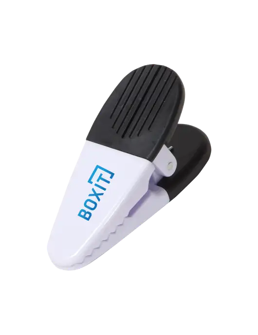 Magnetic White Power Clip w/BoxIt logo