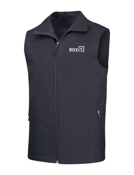 Dark Grey Core Soft Shell Vest w/BoxIt logo