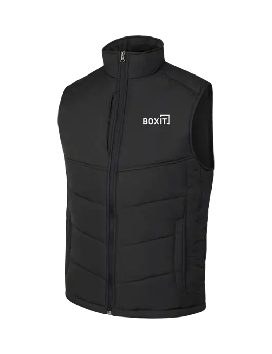 Black/Black Puffy Vest w/BoxIt logo
