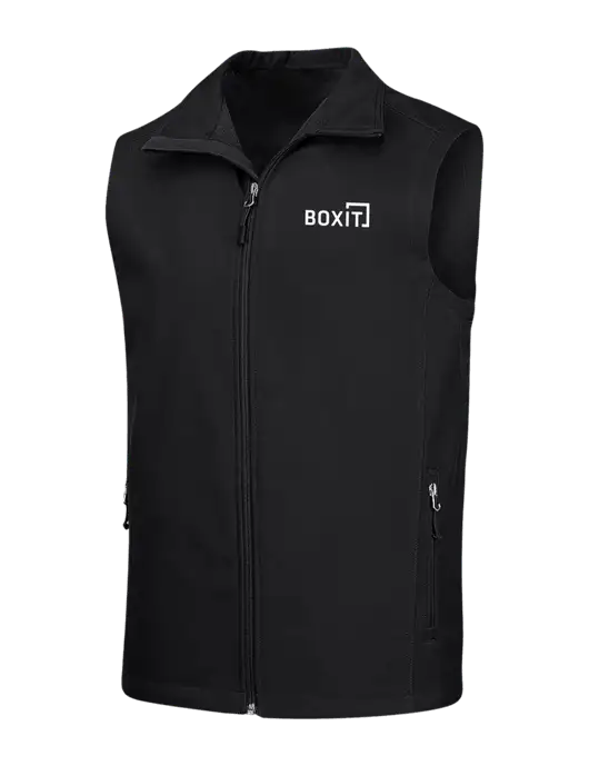 Black Core Soft Shell Vest w/BoxIt logo
