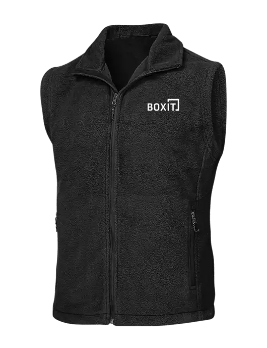 Black Fleece Vest w/BoxIt logo