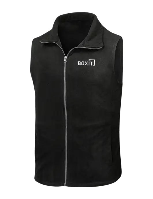 Black Microfleece Vest w/BoxIt logo